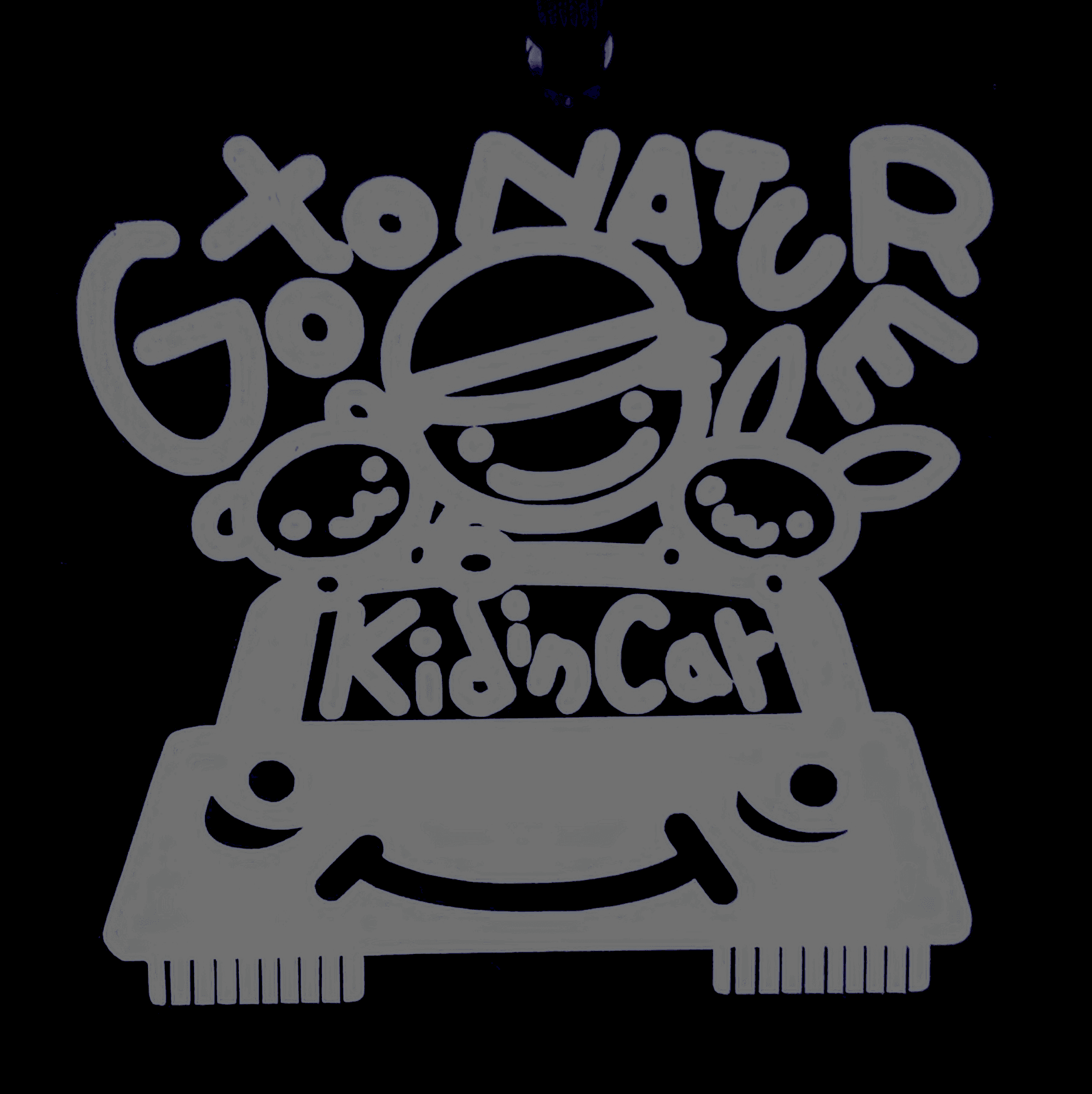 アウトドアモチーフ《KidinCar》　カッティングステッカー　屋内・屋外両用可1枚目の画像